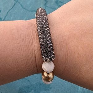 Marbled Eirmish Bracelet with Gunmetal Bar